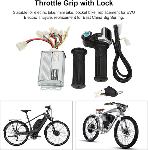 Ejoyous 36V 1000W Controller with Throttle, Brushed Motor Speed Controller Switch Control and Throttle Twist Grip for Electric Scooter Ebikes Mini Bikes in Saudi Arabia