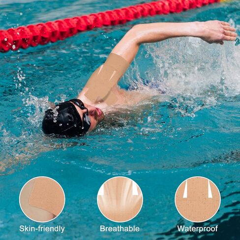 15 Pcs Precut Kinesiology Tape for Shoulder，Shoulder Tape for Shoulder Pain Relief Pre Cut，Waterproof, Breathable, Hypoallergenic Athletic Tape for Support and Protection(Rice-White) in Saudi Arabia