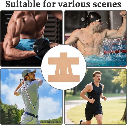 15 Pcs Precut Kinesiology Tape for Shoulder，Shoulder Tape for Shoulder Pain Relief Pre Cut，Waterproof, Breathable, Hypoallergenic Athletic Tape for Support and Protection(Rice-White) in Saudi Arabia