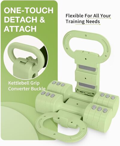 Adjustable Kettlebell Set with Wrist Straps, 4-in-1 Free Weight Adjustable Dumbbells Set for Women 9 Weights from 0.55LB to 12.1 LB, Hand Weight Dumbbell Set of 2 for Home Outdoor Gym Fitness Training in Saudi Arabia