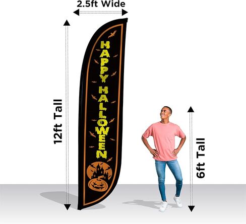 علم الريش ذو طابع العطلات من Look OurWay، بطول 30.48 سم (الأدوات غير متضمنة) in Kuwait
