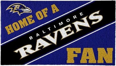 Team Sports America Baltimore Ravens, Officially Licensed Door Mat 28 x 16 Inches Indoor Outdoor Sports Fan Rug in Saudi Arabia