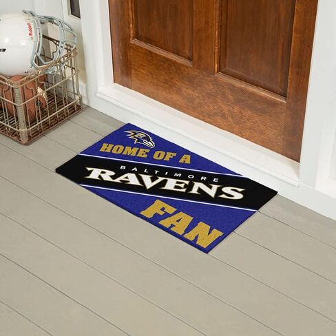 Team Sports America Baltimore Ravens, Officially Licensed Door Mat 28 x 16 Inches Indoor Outdoor Sports Fan Rug in Saudi Arabia