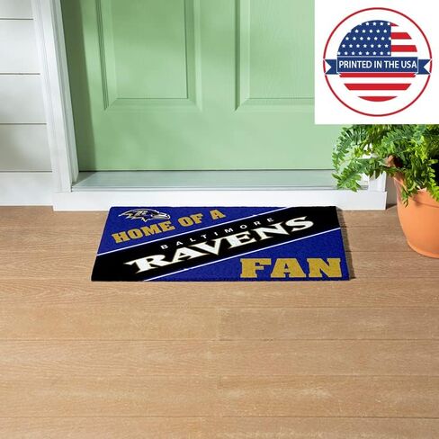 Team Sports America Baltimore Ravens, Officially Licensed Door Mat 28 x 16 Inches Indoor Outdoor Sports Fan Rug in Saudi Arabia