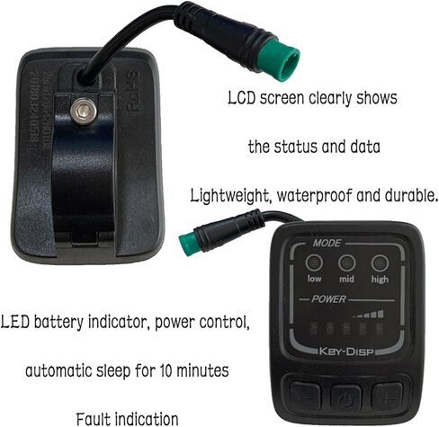 eBike LED Display 24V 36V 48V for Key DISP Meter Electric Bike Ebike Computer with UART Protocol Matches Controller for Electric Accessories in Saudi Arabia