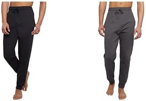 بنطلون رياضي Hanes Jogger، حزمة متعددة الألوان، مقاس XX-Large أسود وXX-Large منقط فحمي in Kuwait