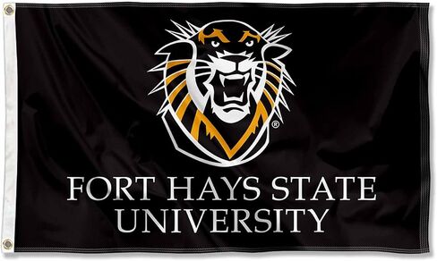 Fort Hays State Tigers Wordmark Logo 3x5 Grommet Flag in Saudi Arabia