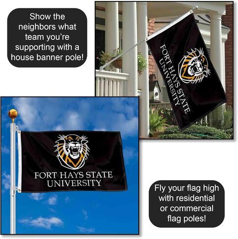 Fort Hays State Tigers Wordmark Logo 3x5 Grommet Flag in Saudi Arabia