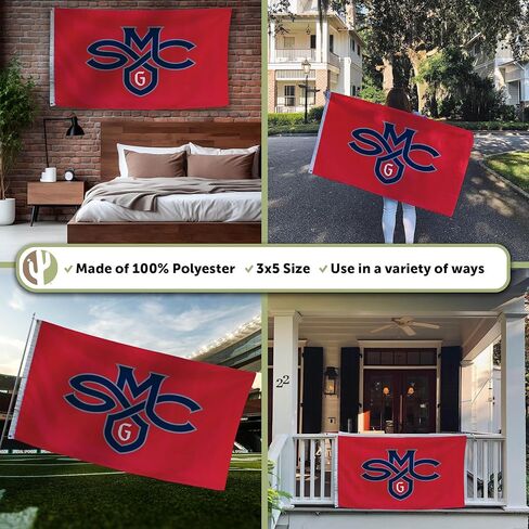 Desert Cactus Saint Mary's College of California SMCC Flag - 3 x 5 Feet Gaels Banner, Indoor/Outdoor Durable Fabric, 100% Polyester Design (Style 1) in Saudi Arabia