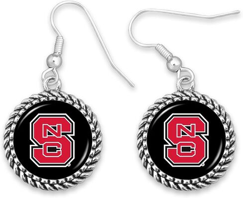 From the Heart North Carolina State Wolfpack Commodores Olivia Earrings Silver Jewelry Gift NC State in Saudi Arabia
