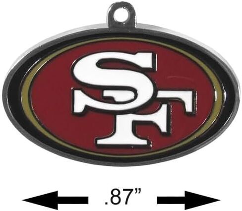 Siskiyou Sports NFL San Francisco 49ers Huggie Hoop Earrings, Team Colors, One Size in Saudi Arabia