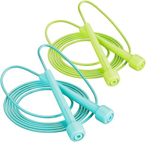 حبل القفز للتمرين من uvbws2Pack - بمقبض بلاستيكي، مجموعة حبل القفز الطويل PVC المضاد للالتفاف - مناسب لأنشطة اللياقة البدنية للرجال والنساء in Kuwait