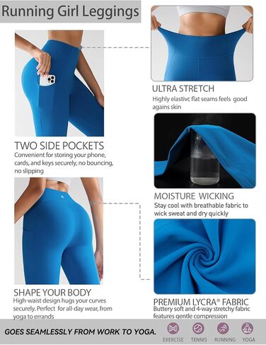 RUNNING GIRL Leggings for Women with Pockets,Full Length High Waist Buttery Soft Workout Leggings Yoga Pants in Saudi Arabia