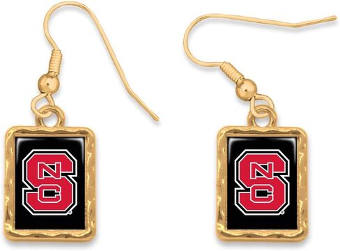 NC State Wolfpack Vivian Gold Earrings Licensed Gift North Carolina State in Saudi Arabia
