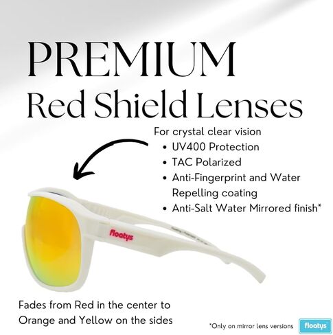 النظارات الشمسية العائمة المنحدرات المطاطية | عدسات مستقطبة طاردة للماء | درع رياضي يلتف حوله | الرجال والنساء in Kuwait