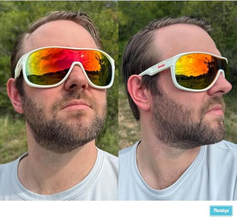 النظارات الشمسية العائمة المنحدرات المطاطية | عدسات مستقطبة طاردة للماء | درع رياضي يلتف حوله | الرجال والنساء in Kuwait