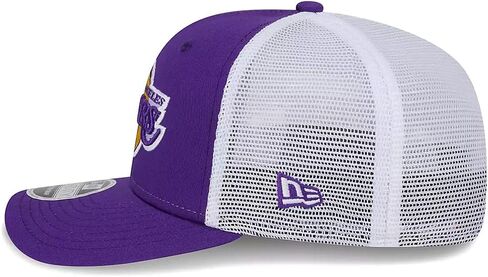 قبعة Snapback من New Era LA Los Angeles Lakers 9SEVENTY بشعار Trcuker، قبعة قابلة للتعديل باللون الأرجواني in Saudi Arabia