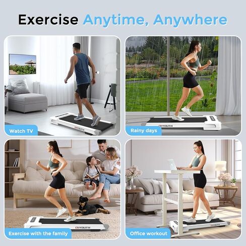 جهاز سير للمشي من جويوث، جهاز سير تحت المكتب للمكتب المنزلي، جهاز سير مدمج بحزام عريض بسعة 300 رطل، جهاز تحكم عن بعد للمشي والركض ممتص للصدمات بقوة 2.25 حصان in Kuwait