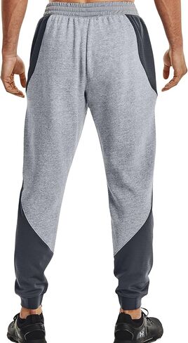 Under Armour Men's UA Dynasty Fleece Joggers Pants 1359357 (Large, Steel Medium Heather / Black-035) in Saudi Arabia