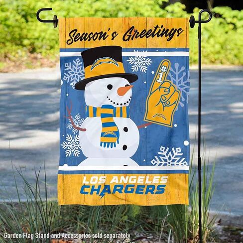 Los Angeles Chargers Holiday Winter Snow Garden Flag Double Sided Banner in Saudi Arabia