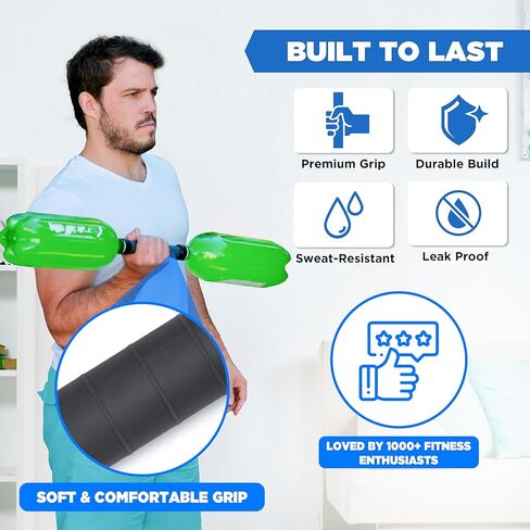 Modular Fitness Equipment Doubles as Clubbell, Mace, Forearm Roller, Jump Rope, Dumbbell set, Barbell – Dumbbars Portable Workout Set At Home Workout for Posture Improvement, Muscle Building in Saudi Arabia