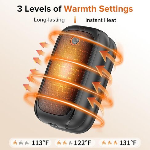 2 Pack Hand Warmers Rechargeable, Magnetic Electric Hand Warmers, 12H Max Heating Time Pocket Hand Warmers Gifts for Women Men in Saudi Arabia