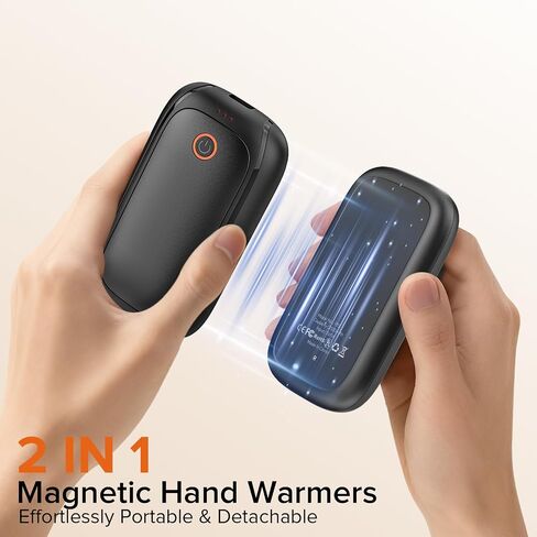 2 Pack Hand Warmers Rechargeable, Magnetic Electric Hand Warmers, 12H Max Heating Time Pocket Hand Warmers Gifts for Women Men in Saudi Arabia