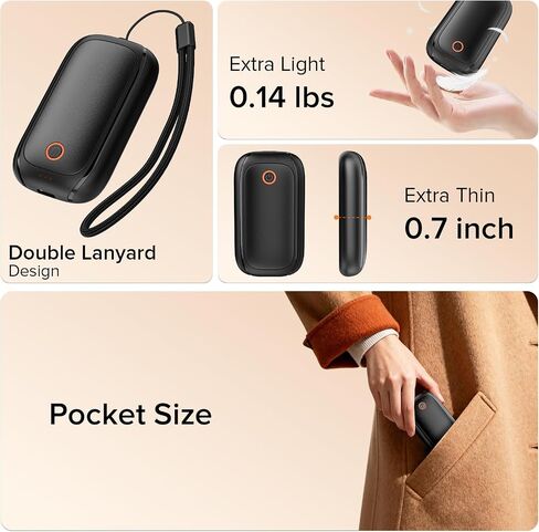2 Pack Hand Warmers Rechargeable, Magnetic Electric Hand Warmers, 12H Max Heating Time Pocket Hand Warmers Gifts for Women Men in Saudi Arabia