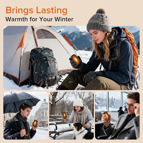 2 Pack Hand Warmers Rechargeable, Magnetic Electric Hand Warmers, 12H Max Heating Time Pocket Hand Warmers Gifts for Women Men in Saudi Arabia