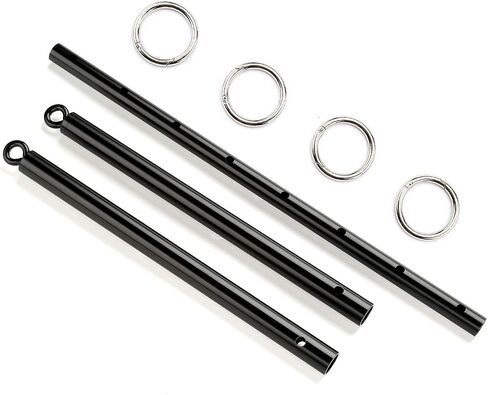 Spreader Bar Expandable Exercise Metal Bar with 4 pcs Leather Adjustable Straps, Yoga Training Fitness Gear, Workout Bar,Gym Kit in Saudi Arabia