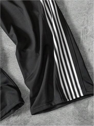 GORGLITTER Men's Double Waisted Sweatpants Baggy Y2K Plaid Patchwork Side Striped Wide Leg Track Pants in Saudi Arabia