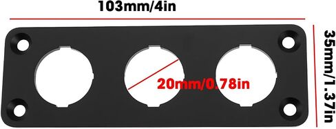 2X سيارة ثقب مزدوج لوحة التبديل المستديرة سبائك الألومنيوم 73x35x2.5 مللي متر لسيارة شاحنة قارب RV مع مسامير in Kuwait