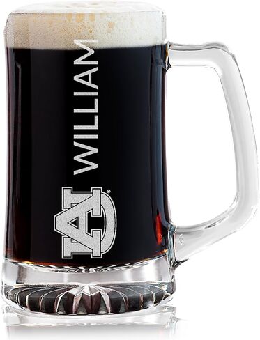 Lifetime Creations Personalized Auburn Tigers Pint Glass - Officially Licensed, Engraved 16 oz Customized Beer Glass, Graduation Birthday Gift for Men, Basketball, Football Fan, Made in USA in Saudi Arabia