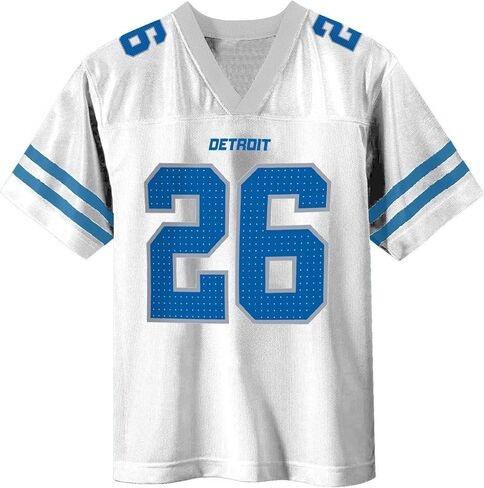 Jahmyr Gibbs Detroit Lions White #26 NFL Kids Youth 4-20 Name and Number Away Player Football Jersey in Saudi Arabia
