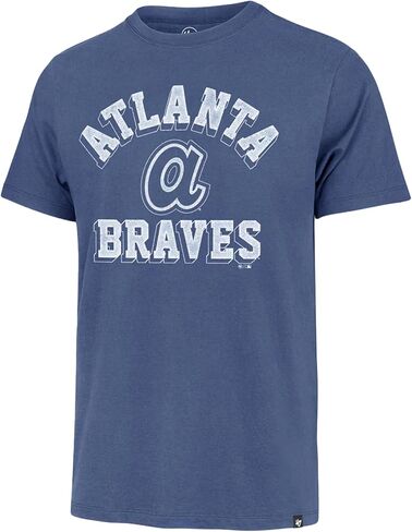 47 ماركة MLB للرجال لا مثيل لها فرانكلين كوبرزتاون فريق اللون مقوس Wordmark شعار أساسي قصير الأكمام البيسبول تي شيرت in Saudi Arabia