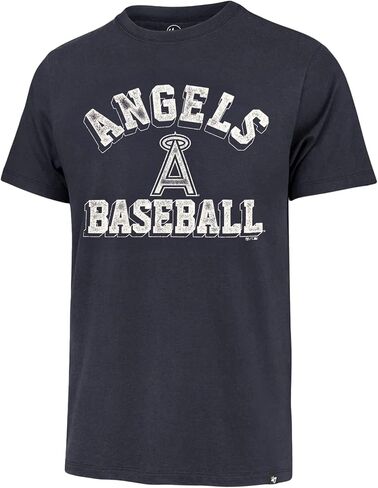 47 ماركة MLB للرجال لا مثيل لها فرانكلين كوبرزتاون فريق اللون مقوس Wordmark شعار أساسي قصير الأكمام البيسبول تي شيرت in Saudi Arabia