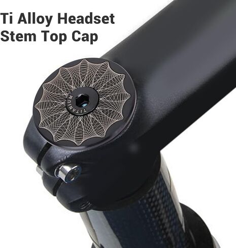 Bikes Headset Top Cap, 28.6mm Ti Alloy Excellent Heat Dissipation Headset Cover for Mountain Bikes Road Bikes (Black) in Saudi Arabia