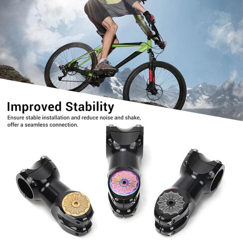 Bikes Headset Top Cap, 28.6mm Ti Alloy Excellent Heat Dissipation Headset Cover for Mountain Bikes Road Bikes (Black) in Saudi Arabia