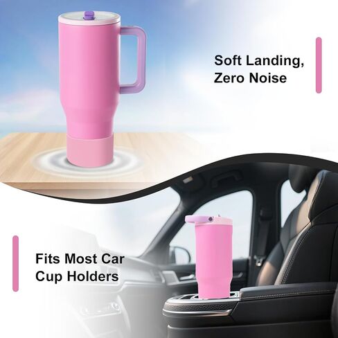 2PCS Silicone Boot for HydroJug Traveler & Sport 40 oz, Protective Anti-Slip Bottom Sleeve for Hydrojug Stainless Steel Tumbler, Water Bottle Rubber Base Accessories, BPA-Free(Black) in Kuwait