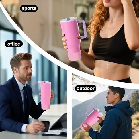 2PCS Silicone Boot for HydroJug Traveler & Sport 40 oz, Protective Anti-Slip Bottom Sleeve for Hydrojug Stainless Steel Tumbler, Water Bottle Rubber Base Accessories, BPA-Free(Black) in Kuwait
