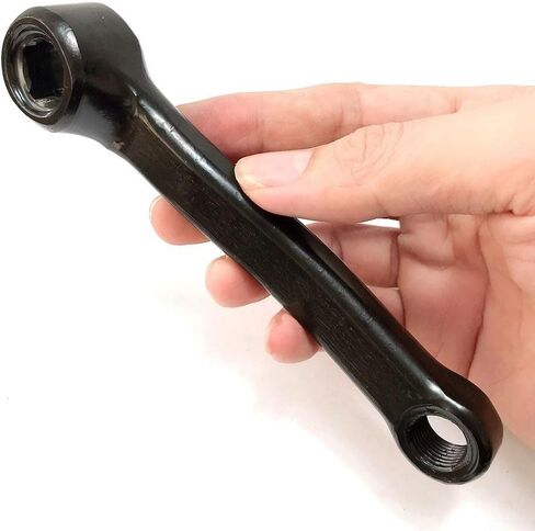 Indoor Exercise Bike Crank 127mm Square Hole Iron Replacement Parts Left Right Bike Pedal Crank Arms For Stationary Cycling Bicycle Home Gym Fitness Equipment Black(right crank) in Saudi Arabia