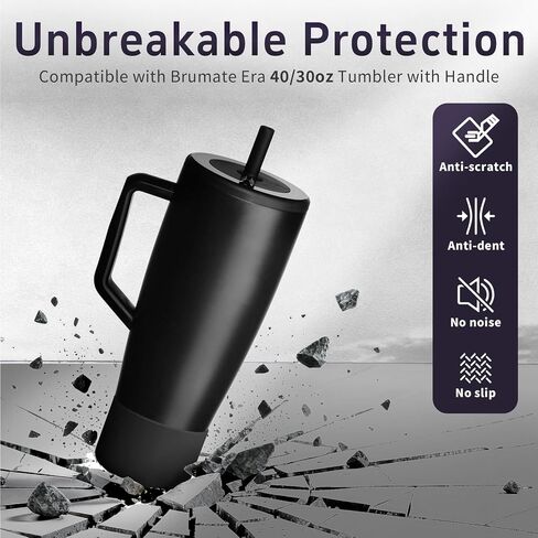2Pcs Protective Boot Compatible with Brumate Era 40 oz 30 oz Tumbler, Anti-Dent & Anti-Slip Silicone Bottom Cover Protector Sleeve Bumper Compatible with Brumate Era Tumbler with Handle in Saudi Arabia