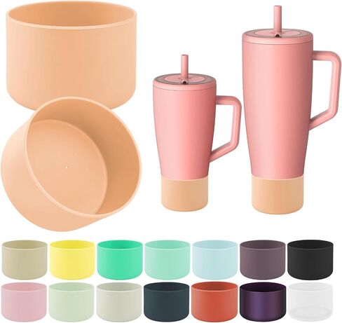 2Pcs Protective Boot Compatible with Brumate Era 40 oz 30 oz Tumbler, Anti-Dent & Anti-Slip Silicone Bottom Cover Protector Sleeve Bumper Compatible with Brumate Era Tumbler with Handle in Saudi Arabia