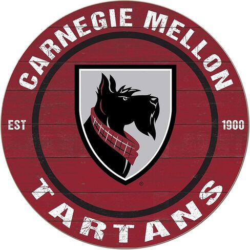 KH Sports Fan Carnegie Mellon Tartans Colored Circle Sign, 20x20 Inches, Tartans Decor for Dorm, Fan Cave, Living Room; Display Your Team Spirit with This Unique Carnegie Mellon Tartans Wall Art in Saudi Arabia