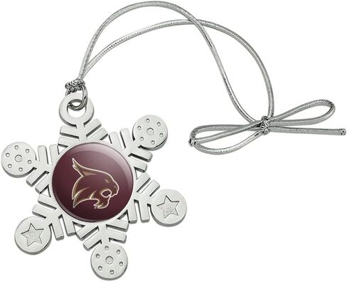 GRAPHICS & MORE Texas State University Logo Metal Snowflake Christmas Tree Holiday Ornament in Saudi Arabia