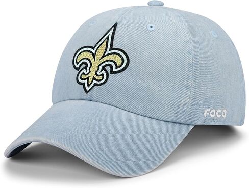FOCO Women's NFL Team Rhinestone Logo Denim Casual Hat Caps in Saudi Arabia