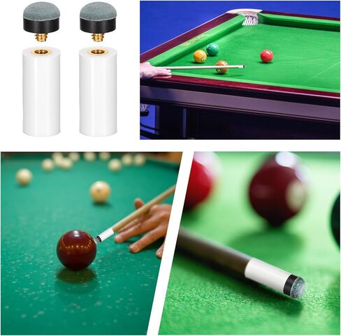 12 Sets Screw On Pool Cue Tips Replacement 12mm Billiard Cues Tips with White Gray Ferrules for Professional and Home Pool Tables Cue Stick Maintenance Repair and Performance Enhancement in Saudi Arabia