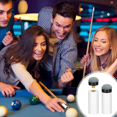 12 Sets Screw On Pool Cue Tips Replacement 12mm Billiard Cues Tips with White Gray Ferrules for Professional and Home Pool Tables Cue Stick Maintenance Repair and Performance Enhancement in Saudi Arabia