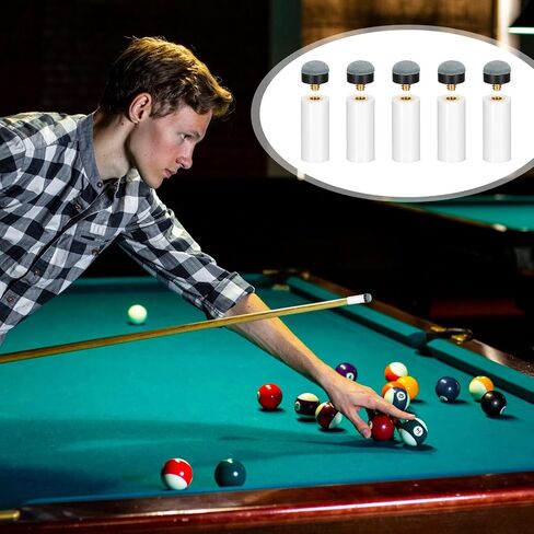 12 Sets Screw On Pool Cue Tips Replacement 12mm Billiard Cues Tips with White Gray Ferrules for Professional and Home Pool Tables Cue Stick Maintenance Repair and Performance Enhancement in Saudi Arabia