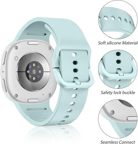 أحزمة رياضية متوافقة مع Samsung Galaxy Watch 8 Band 40mm 44mm/8 Classic 46mm للنساء والرجال، حزام بديل من السيليكون الناعم مقاوم للماء لساعة Samsung Galaxy Watch 8 Classic Bands 46 مم، 6 عبوات in Kuwait